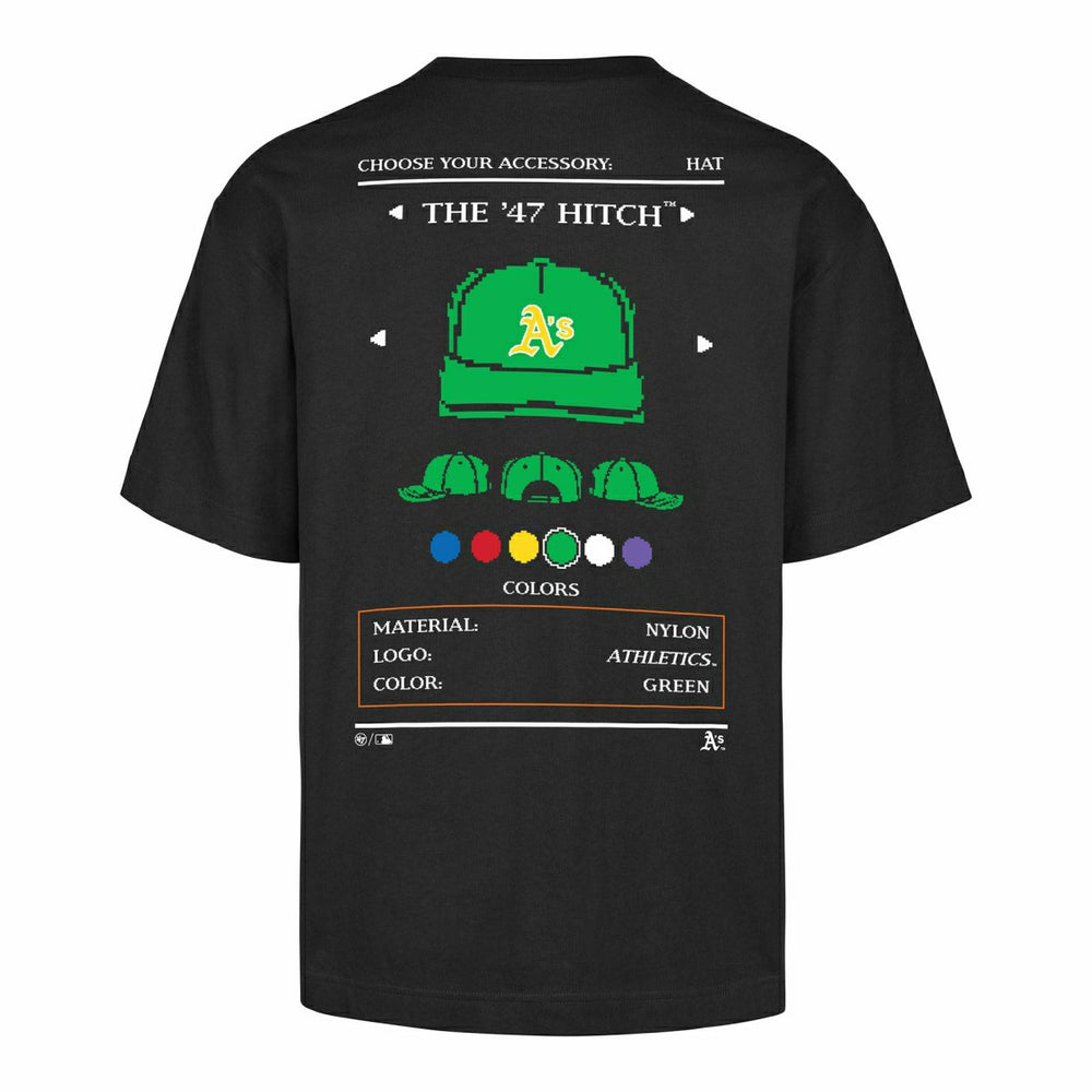 Athletics 8-Bit Hero Foundation MLB T-Shirt Black Fashion