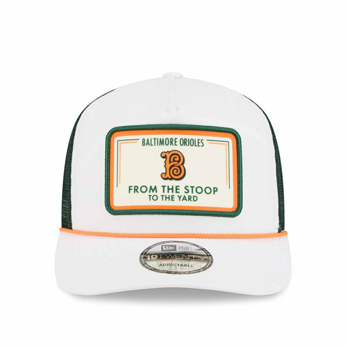 Baltimore Orioles 2026 MLB City Connect 19TWENTY Fan Pack Adjustable Trucker Cap White Taass sale