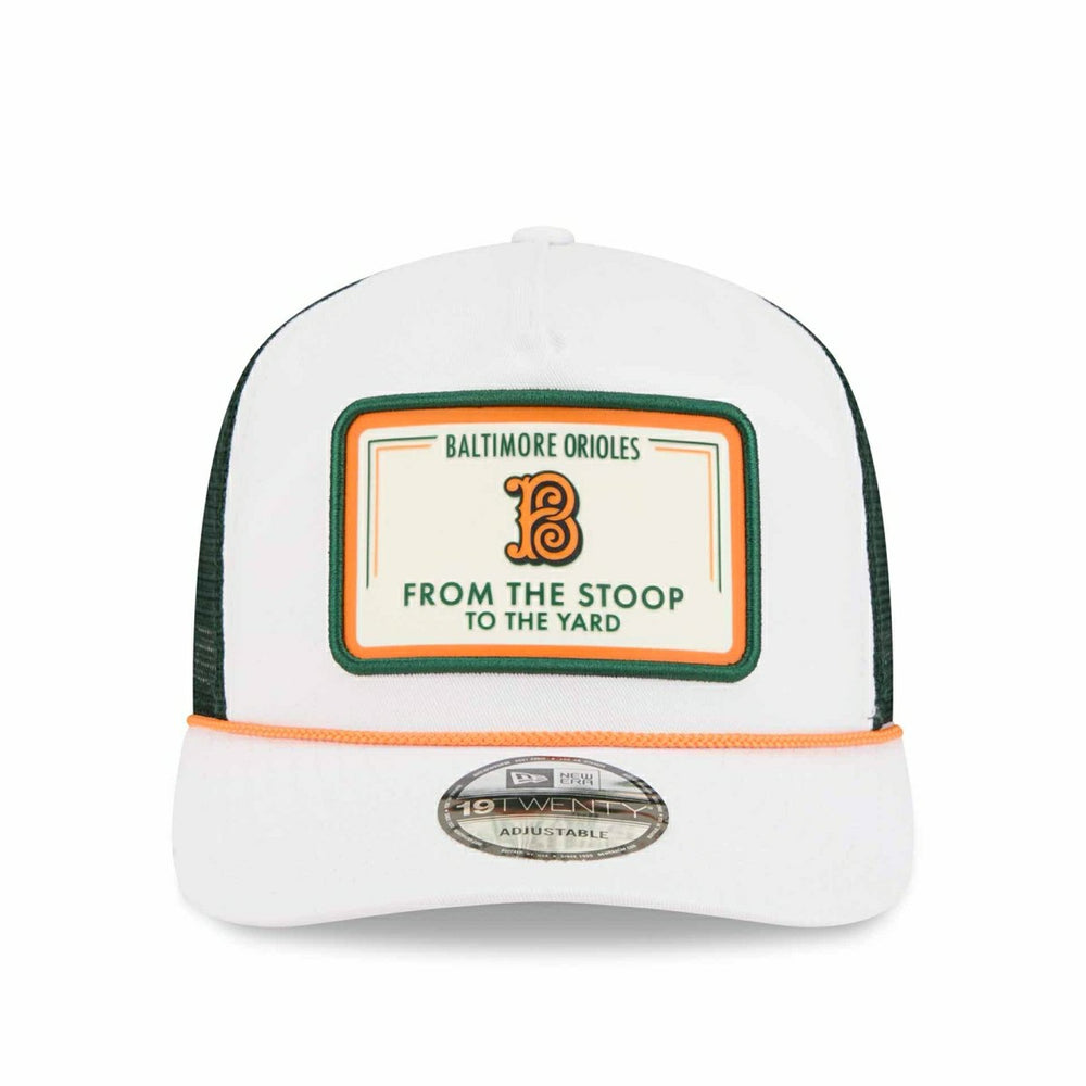 Baltimore Orioles 2026 MLB City Connect 19TWENTY Fan Pack Adjustable Trucker Cap White Taass sale
