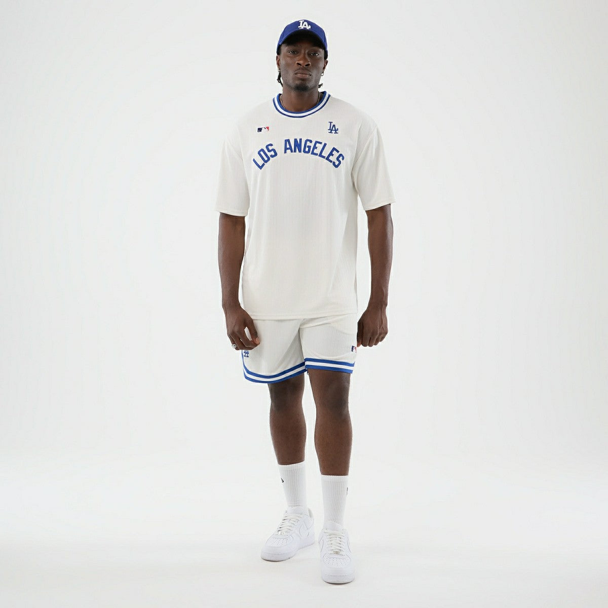 Los Angeles Dodgers Team Arch Oversized MLB T-Shirt White Lifestyle