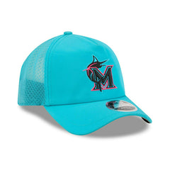 Miami Marlins 2026 MLB City Connect 9FORTY APEX Trucker Cap Teal Taass sale