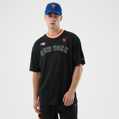 New York Mets Team Arch Oversized MLB T-Shirt Black Classic