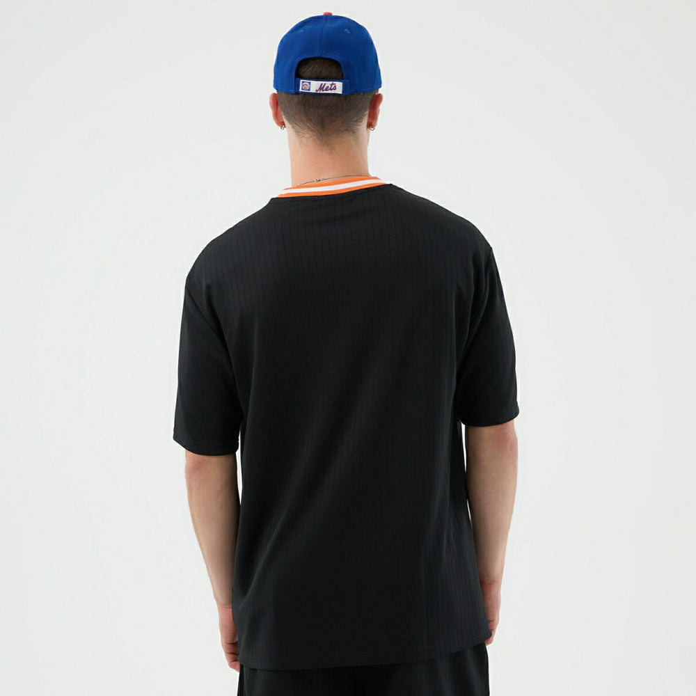 New York Mets Team Arch Oversized MLB T-Shirt Black Classic