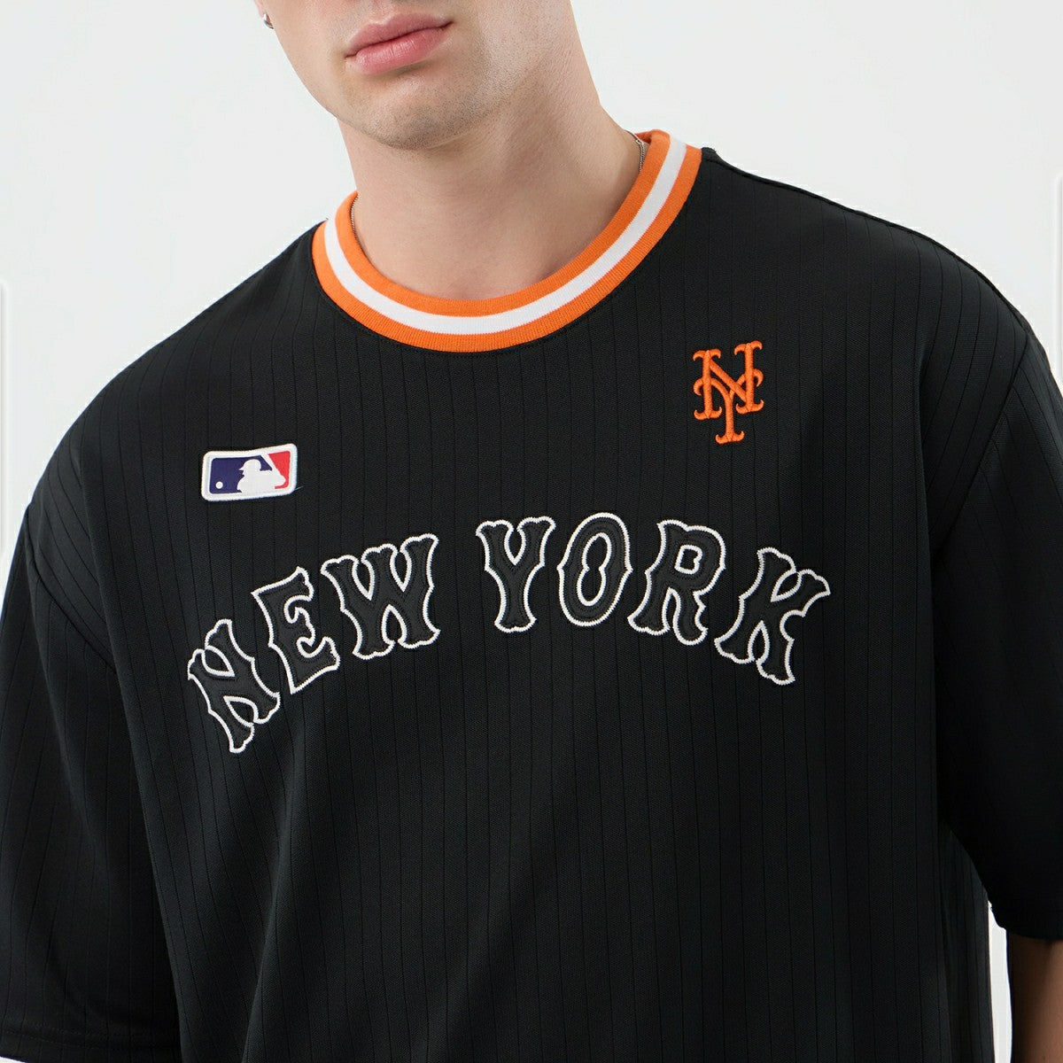 New York Mets Team Arch Oversized MLB T-Shirt Black Classic