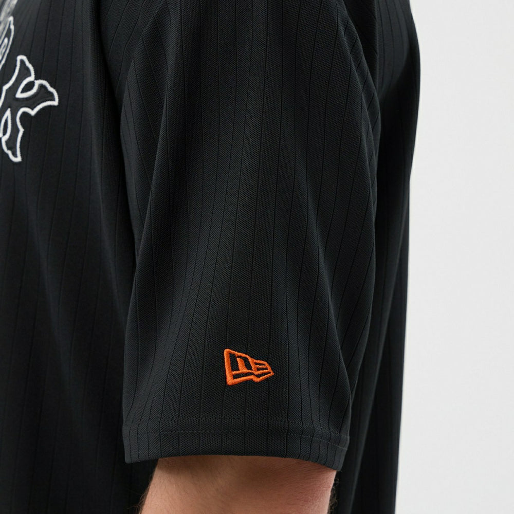 New York Mets Team Arch Oversized MLB T-Shirt Black Classic
