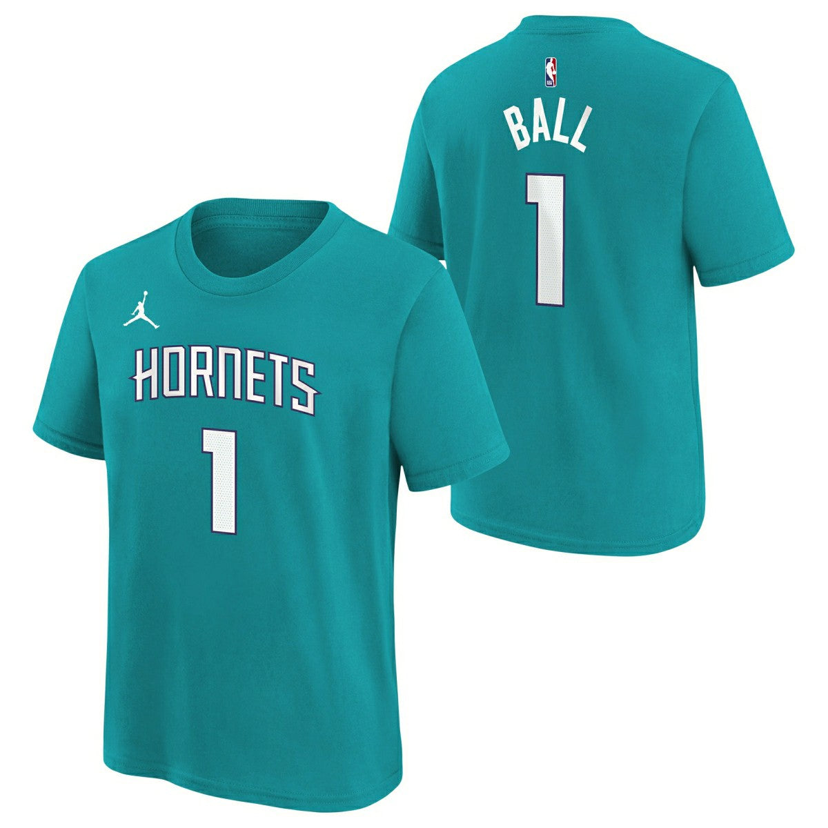 Lamelo Ball #1 Charlotte Hornets Player NBA T-Shirt Teal (YOUTH) Taass sale