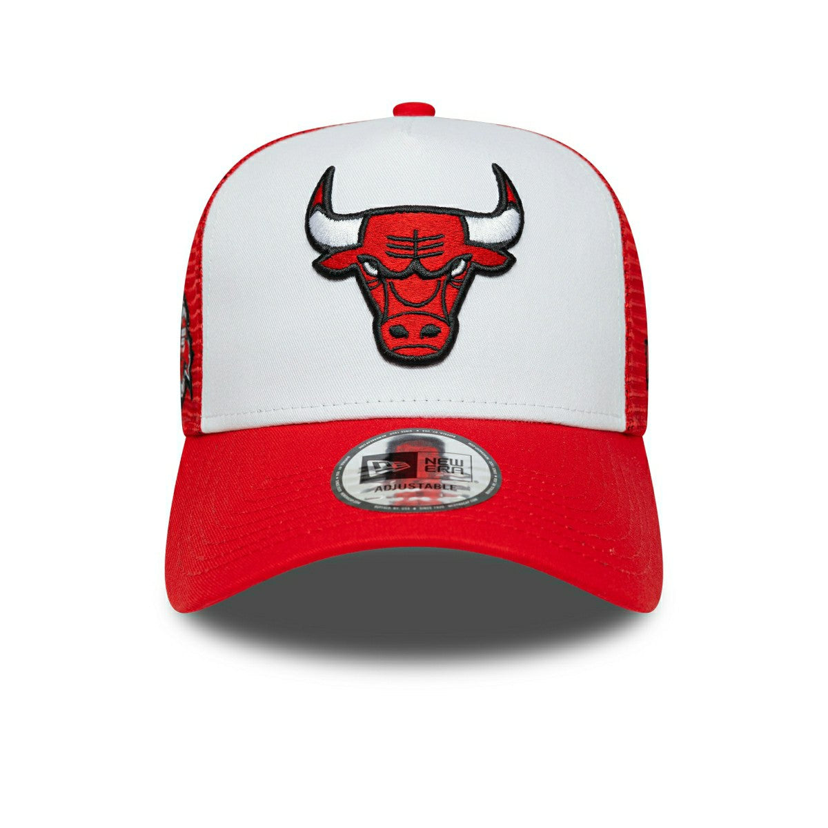 Chicago Bulls 6-Time Champion Side Patch Trucker Adjustable NBA Cap Red Taass for sale