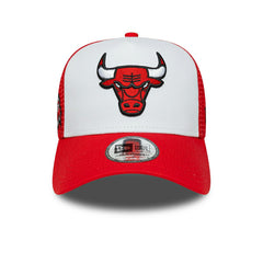 Chicago Bulls 6-Time Champion Side Patch Trucker Adjustable NBA Cap Red Taass for sale