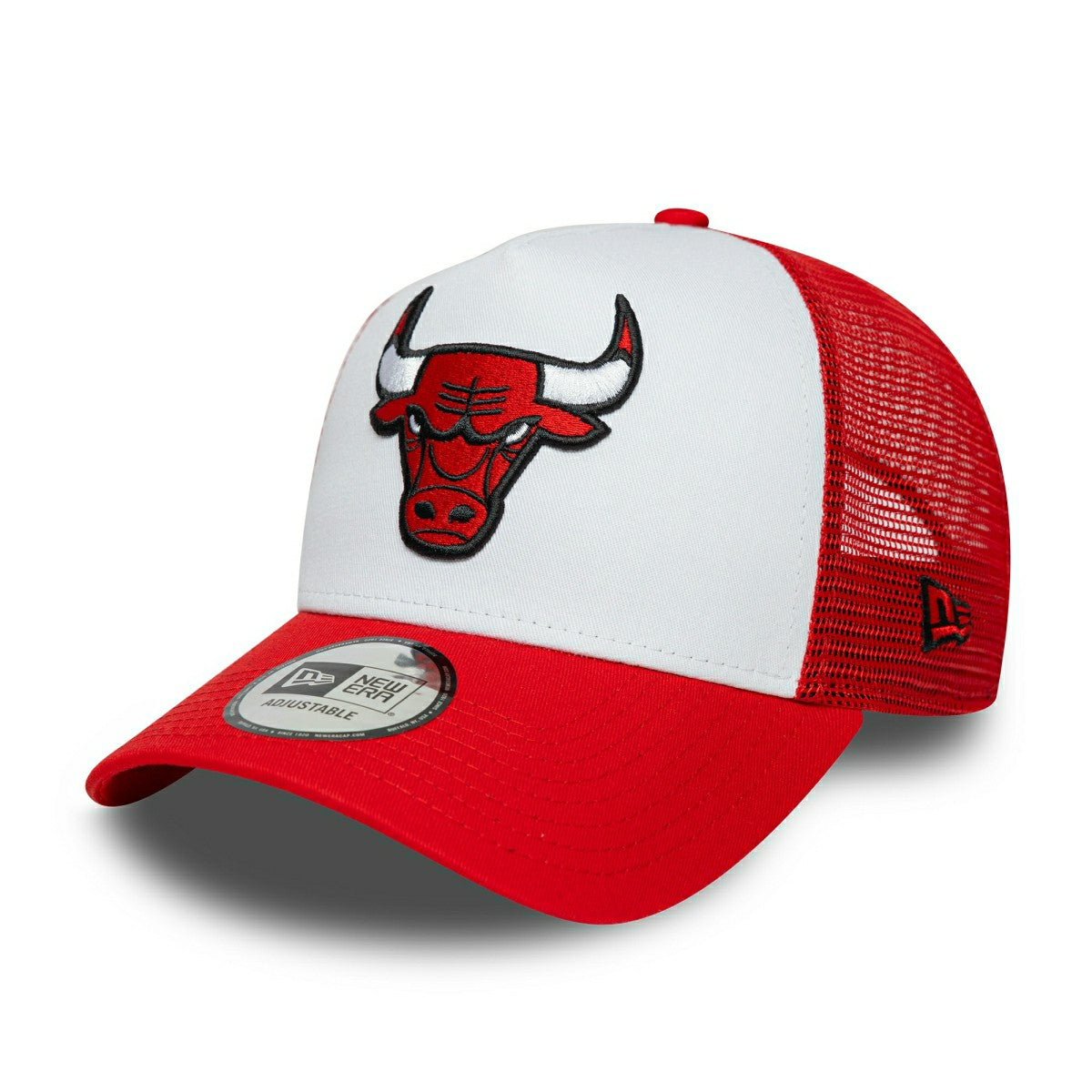Chicago Bulls 6-Time Champion Side Patch Trucker Adjustable NBA Cap Red Taass for sale