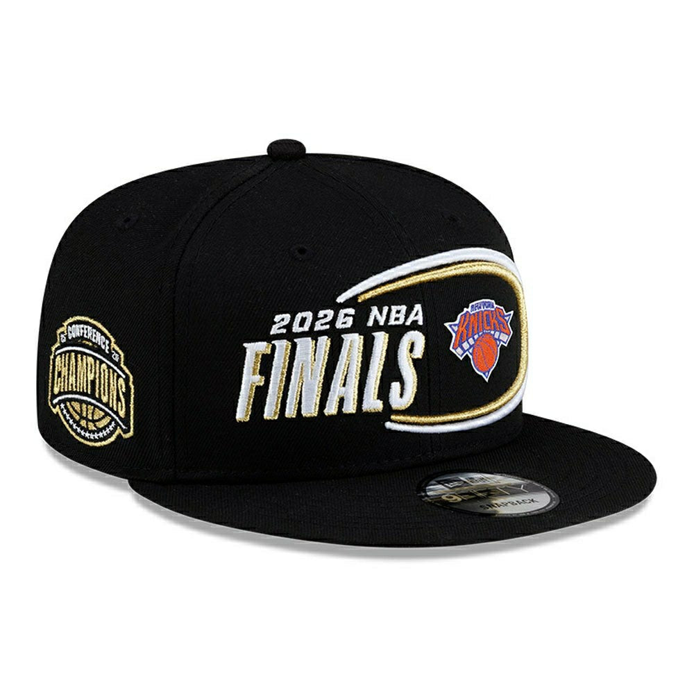 New York Knicks 2026 NBA Conference Champions Locker Room 9FIFTY Snapback Cap Black Fashion