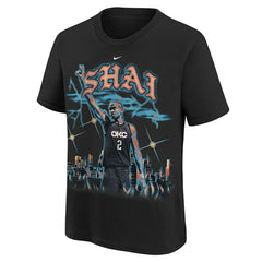 Shai Gilgeous-Alexander OKC Thunder NBA City Edition T-Shirt Black (YOUTH) Lifestyle
