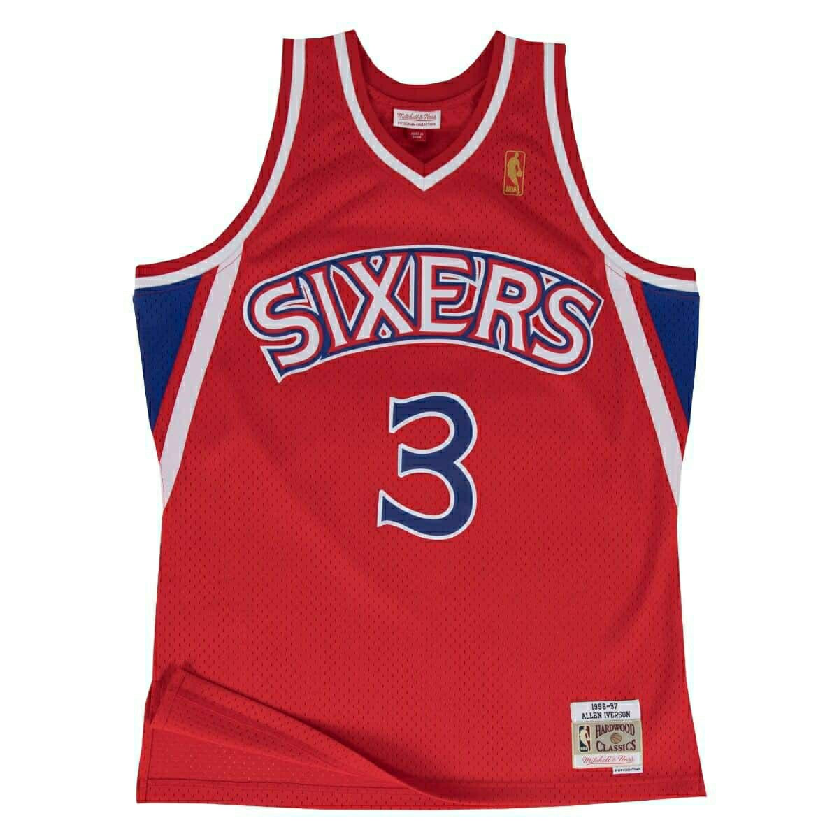 Allen Iverson #3 Philadelphia 76ers 1996-97 Swingman NBA Jersey Red Taass for sale