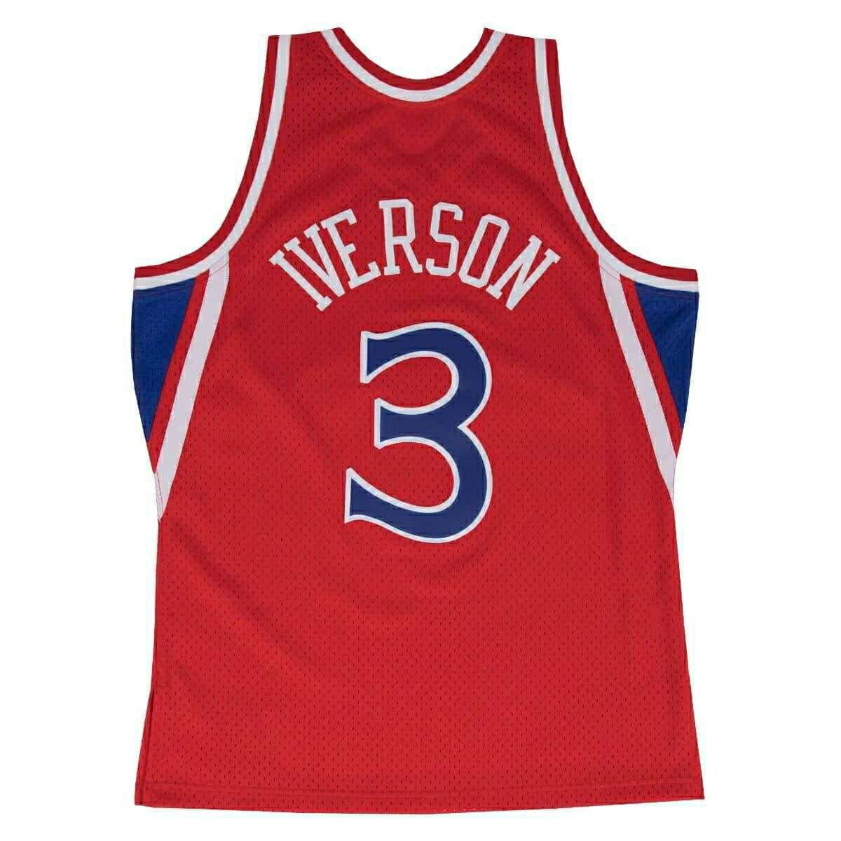 Allen Iverson #3 Philadelphia 76ers 1996-97 Swingman NBA Jersey Red Taass for sale