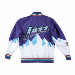Utah Jazz 1997-98 Authentic Warm Up NBA Jacket Purple Taass for sale