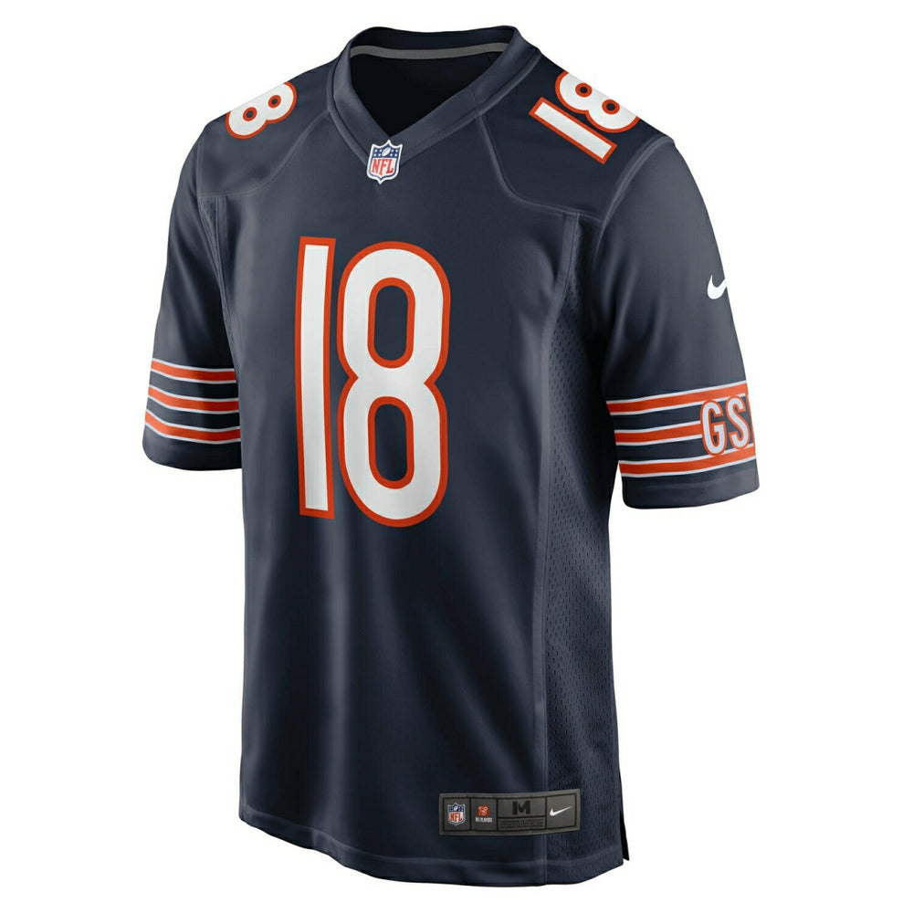 Caleb Williams #18 Chicago Bears Game NFL Jersey Navy Fashion