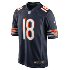 Caleb Williams #18 Chicago Bears Game NFL Jersey Navy Fashion
