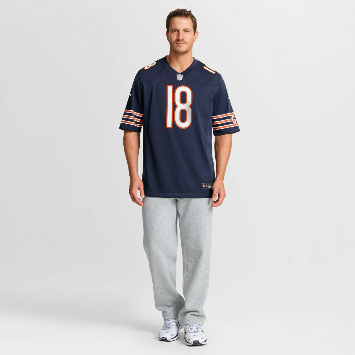 Caleb Williams #18 Chicago Bears Game NFL Jersey Navy Fashion