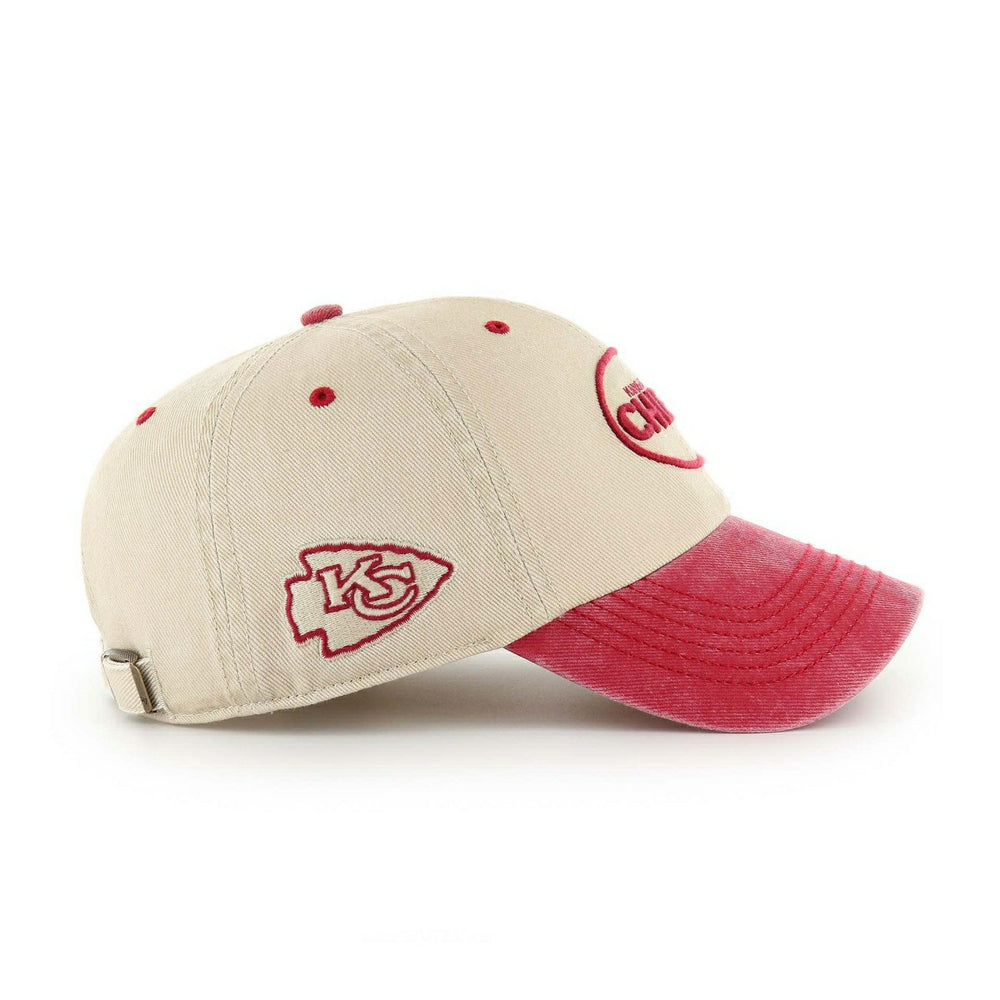 Kansas City Chiefs '47 Breaking Trail Clean Up Adjustable NHL Cap Natural/Red Taass US