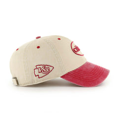 Kansas City Chiefs '47 Breaking Trail Clean Up Adjustable NHL Cap Natural/Red Taass US