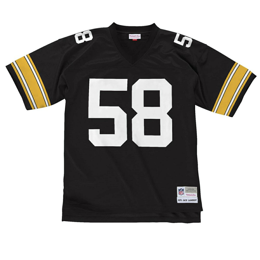Jack Lambert #58 Pittsburgh Steelers 1976 Legacy Throwback NFL Jersey Black Taass for sale