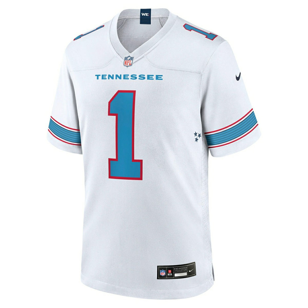 Cam Ward #1 Tennessee Titans 2026 Game NFL Jersey White Lifestyle