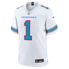 Cam Ward #1 Tennessee Titans 2026 Game NFL Jersey White Lifestyle