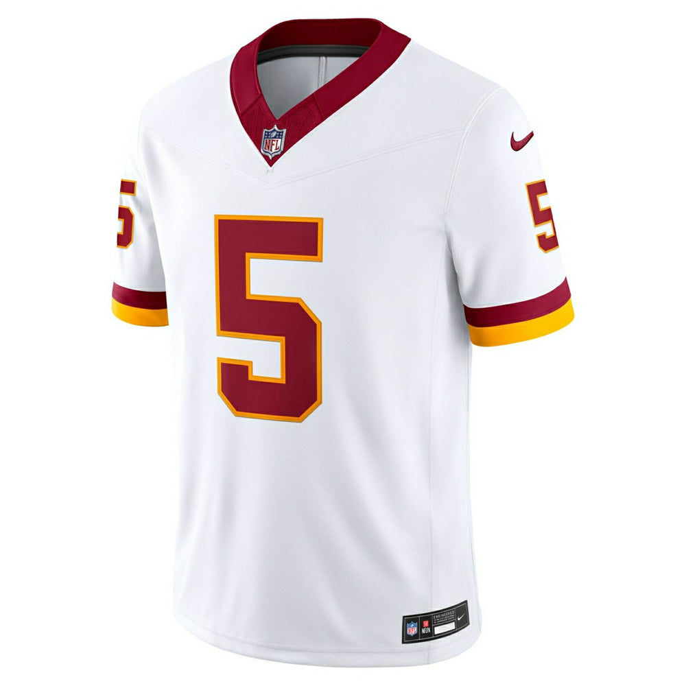 Jayden Daniels #5 Washington Commanders Sewn Down Limited NFL Jersey White Taass sale