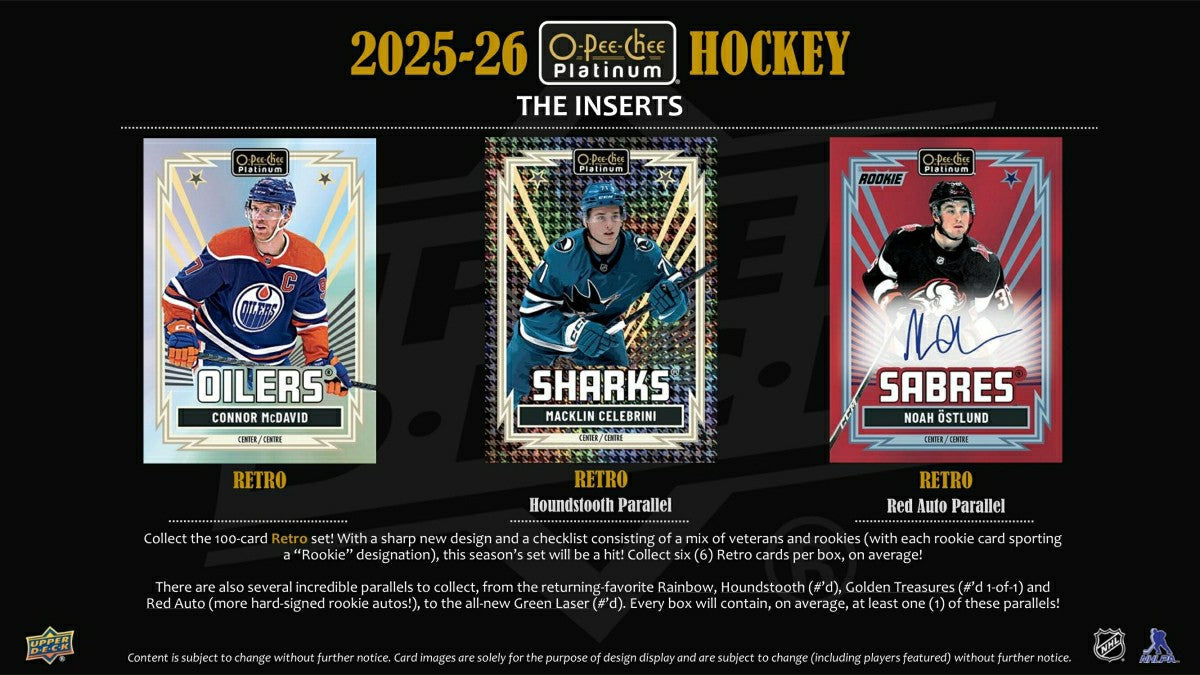 2025/26 Upper Deck O-Pee-Chee Platinum Hockey NHL Hobby Pack Lifestyle