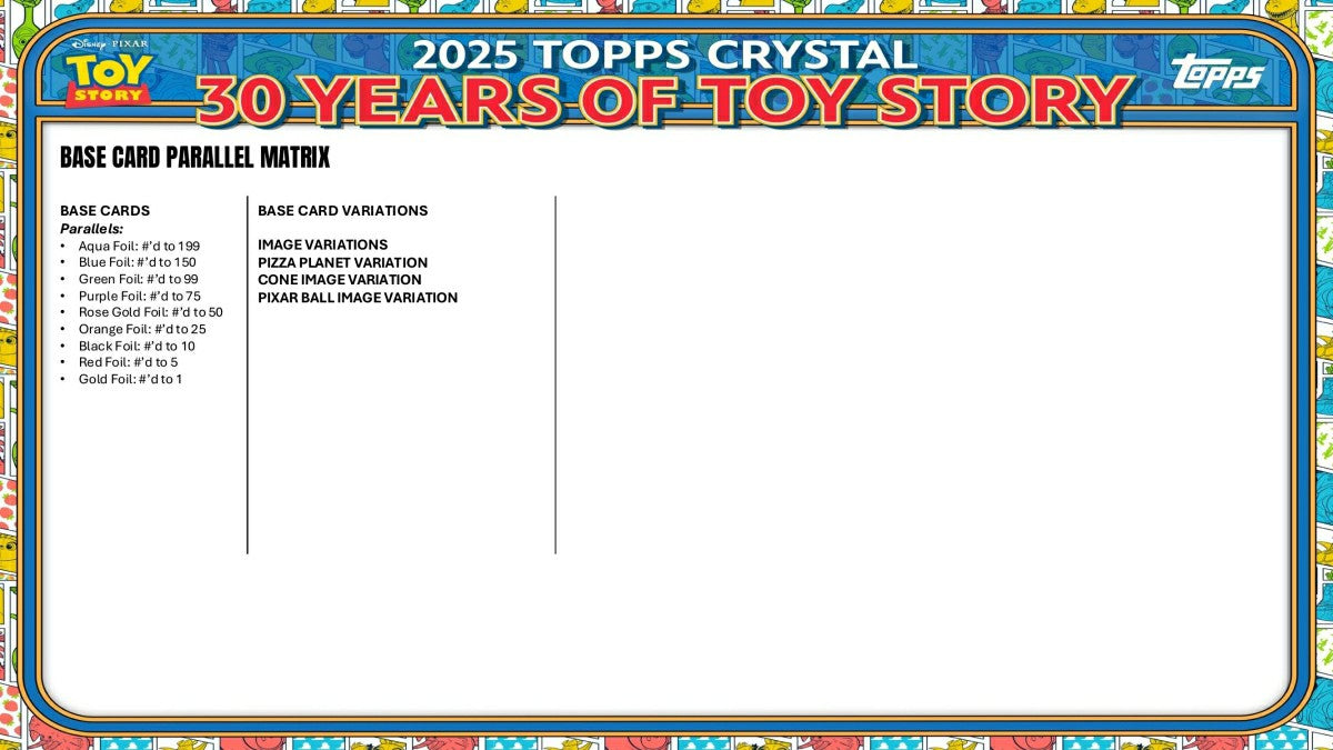 2025 topps Disney Crystal 30 Years of Toy Story Hobby Box Taass US