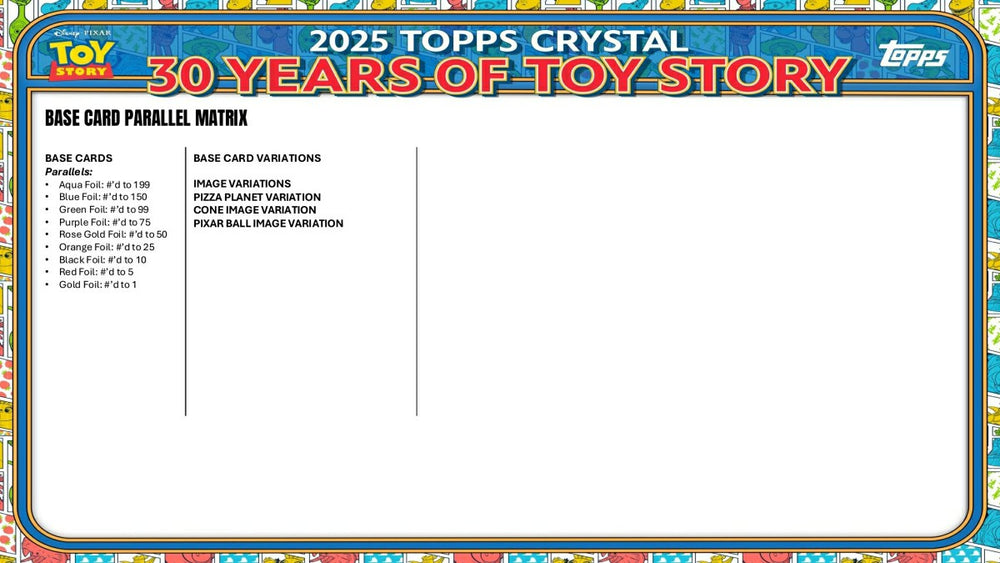 2025 topps Disney Crystal 30 Years of Toy Story Hobby Box Taass US
