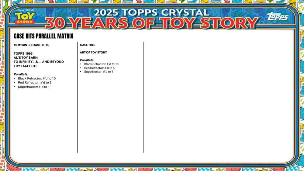 2025 topps Disney Crystal 30 Years of Toy Story Hobby Box Taass US