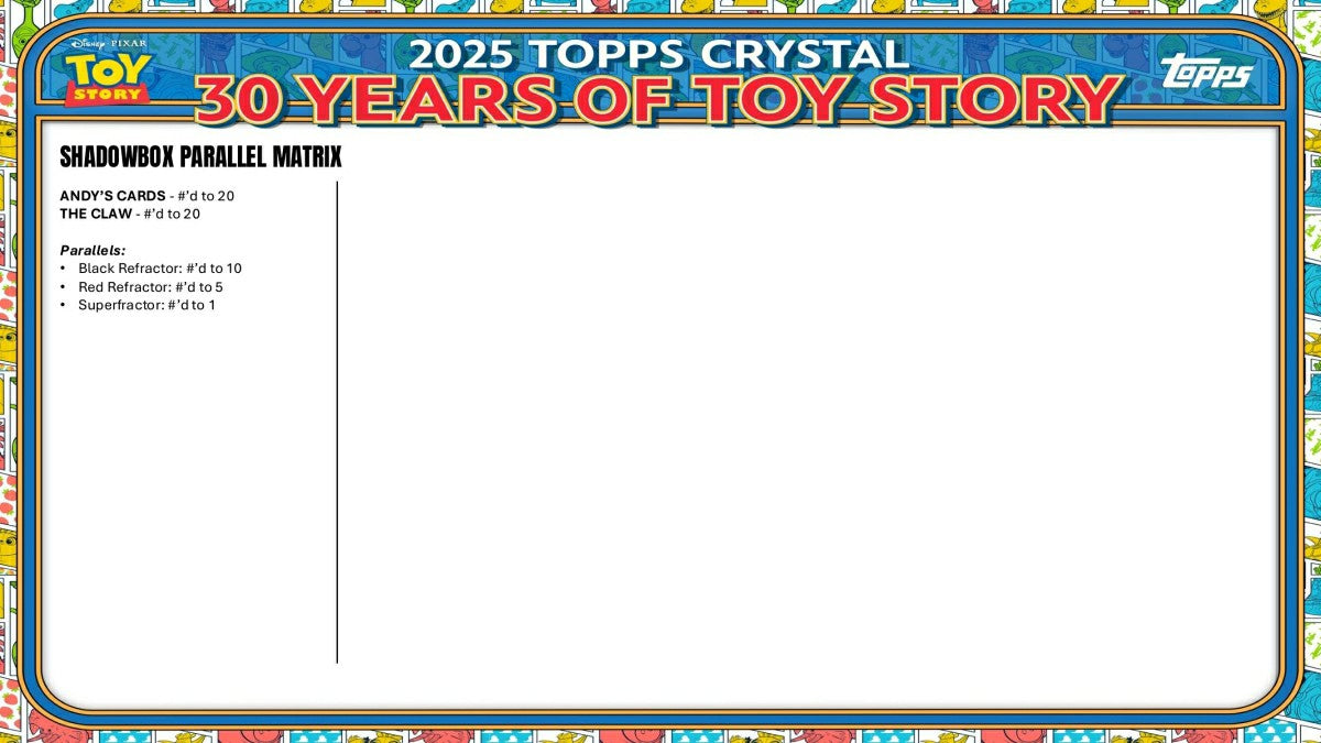 2025 topps Disney Crystal 30 Years of Toy Story Hobby Box Taass US