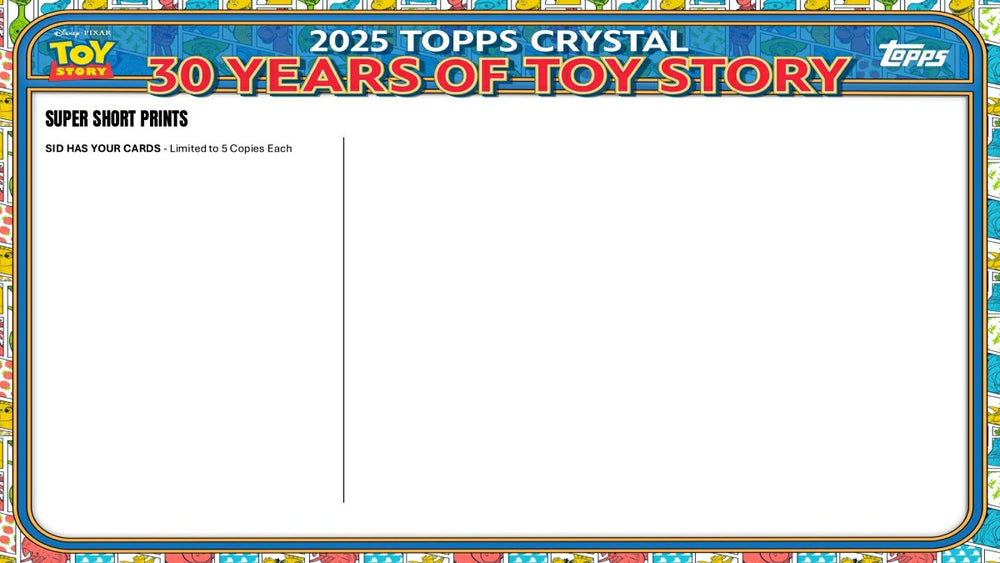2025 topps Disney Crystal 30 Years of Toy Story Hobby Box Taass US