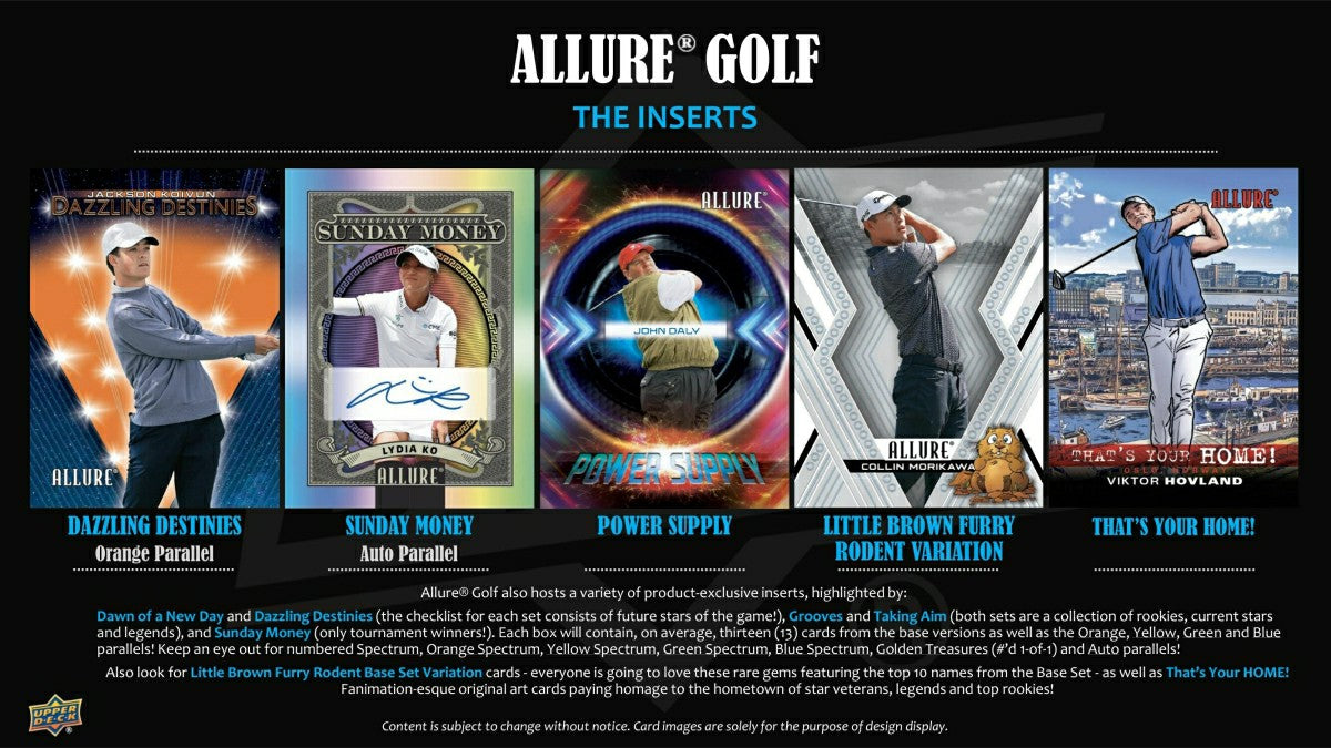 2026 Upper Deck Allure Golf Hobby Box Taass US