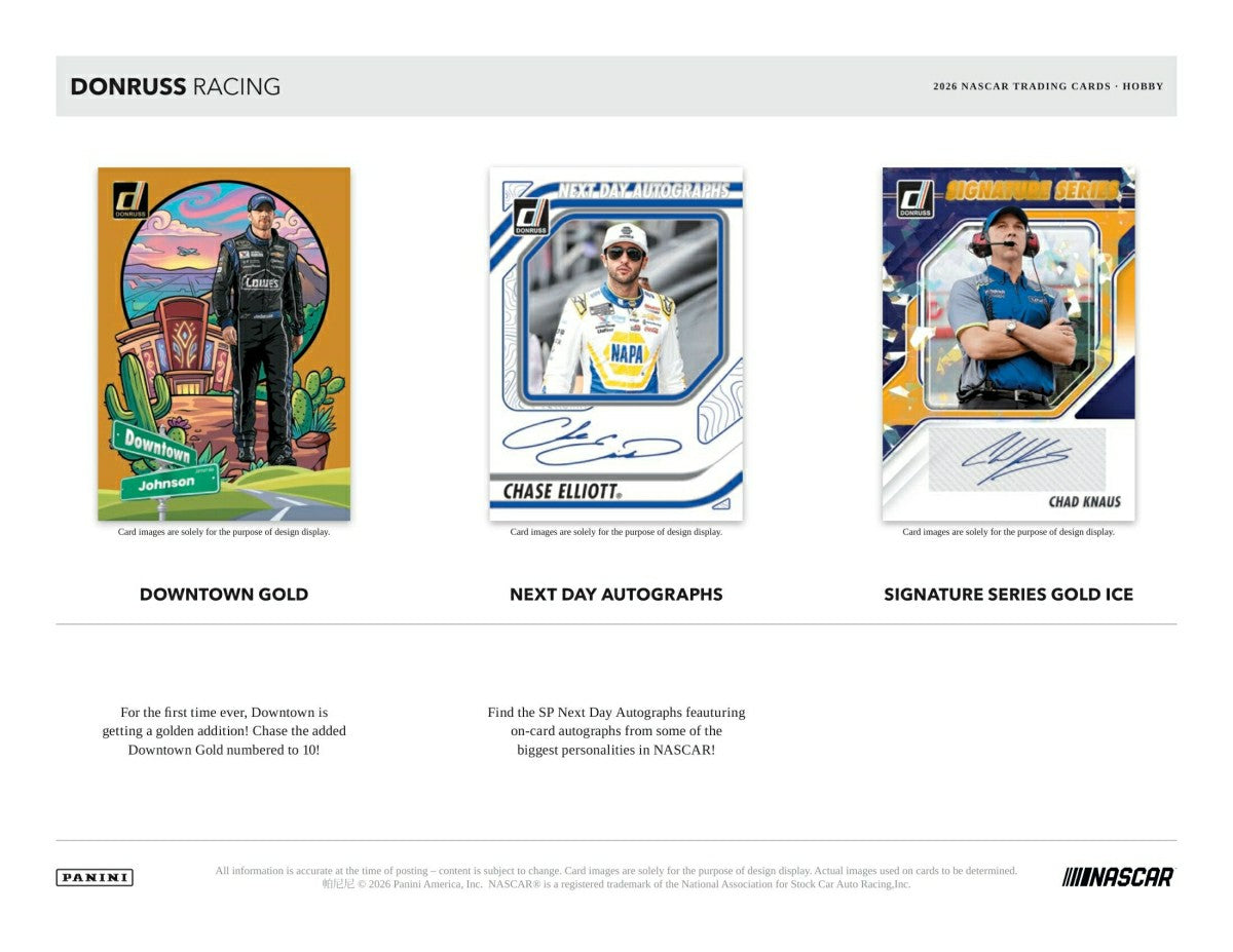 2026 Panini Donruss NASCAR Racing Hobby Box Taass sale
