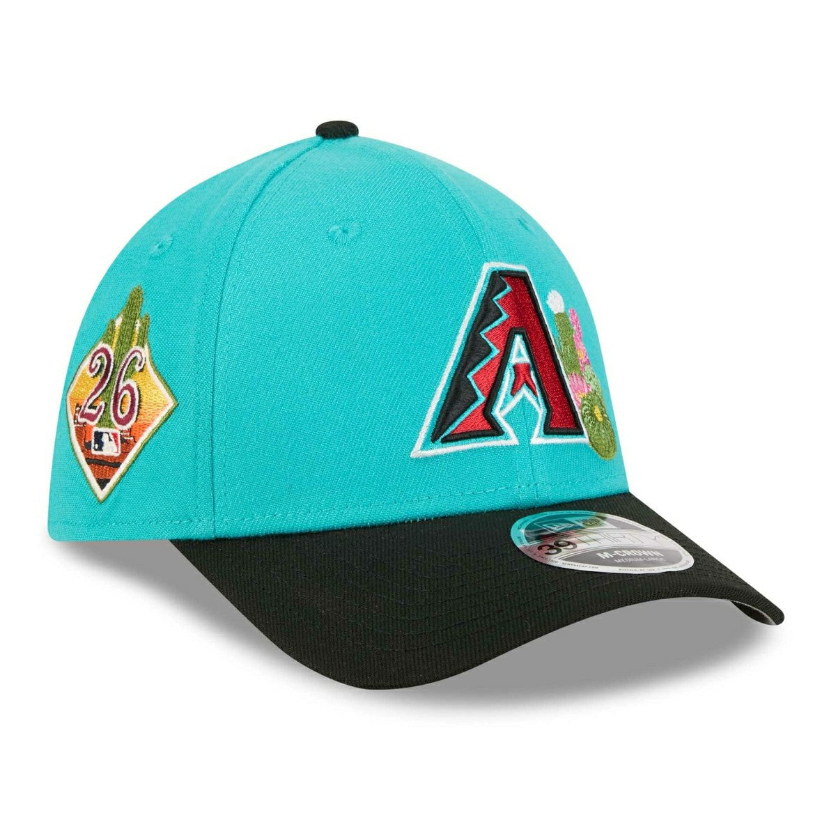 Arizona Diamondbacks 2026 MLB Spring Training 39THIRTY M-Crown Flex Cap Teal Taass sale