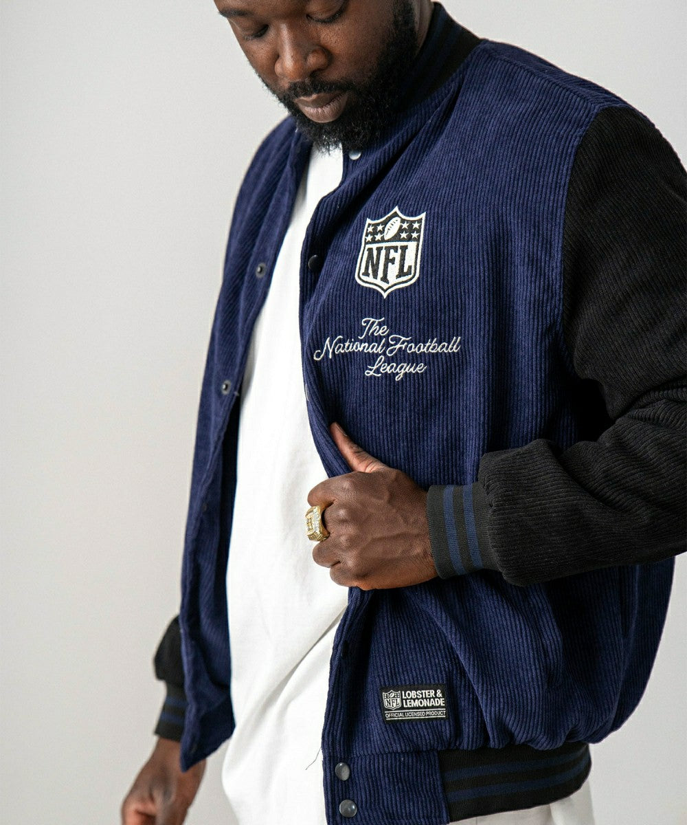 NFL Shield Core L&L '30 Varsity Jacket Navy Taass sale