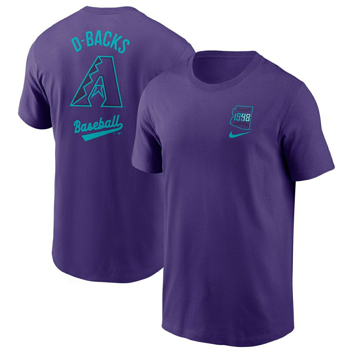 Arizona Diamondbacks City Connect 2-Hit Nike Cotton T-Shirt Purple Taass sale