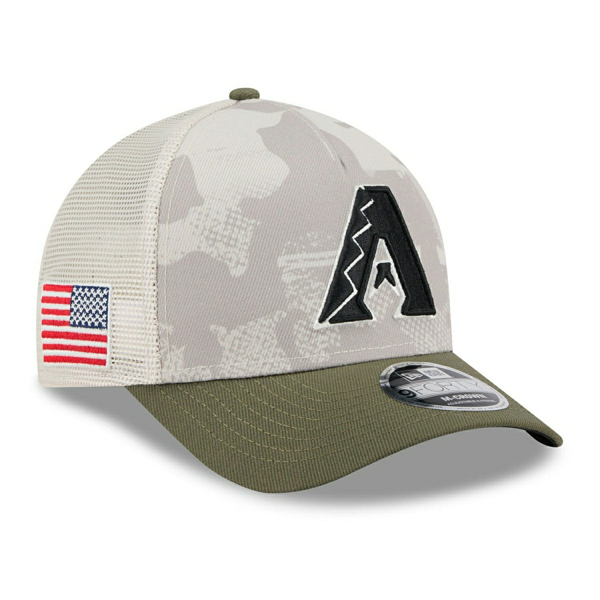 Arizona Diamondbacks 2025 MLB Armed Forces 9FORTY M-Crown A-Frame Snapback Cap Taass sale