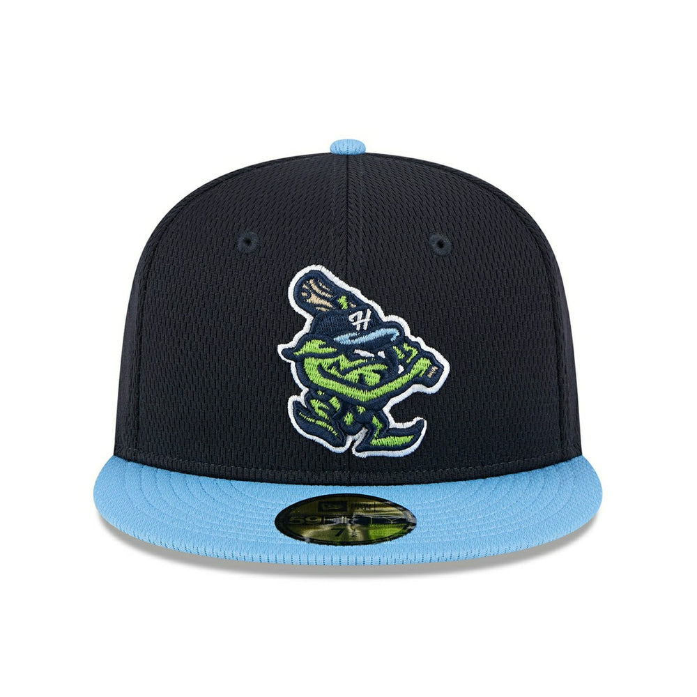 Hillsboro Hops MiLB Batting Practice Authentic 59FIFTY Fitted Cap Navy Taass for sale