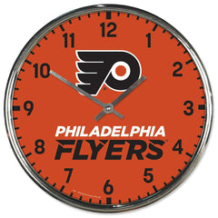 Philadelphia Flyers Chrome NHL Team Design Wall Clock Classic