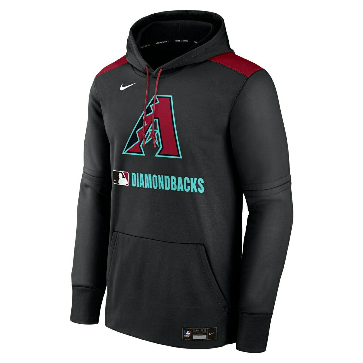 Arizona Diamondbacks 2025 MLB Authentic Performance Therma Hoodie Black Lifestyle