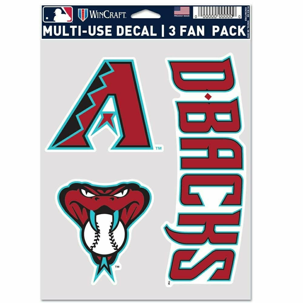 Arizona Diamondbacks Multi-Use MLB Decals Set (3 Pcs.) Taass for sale