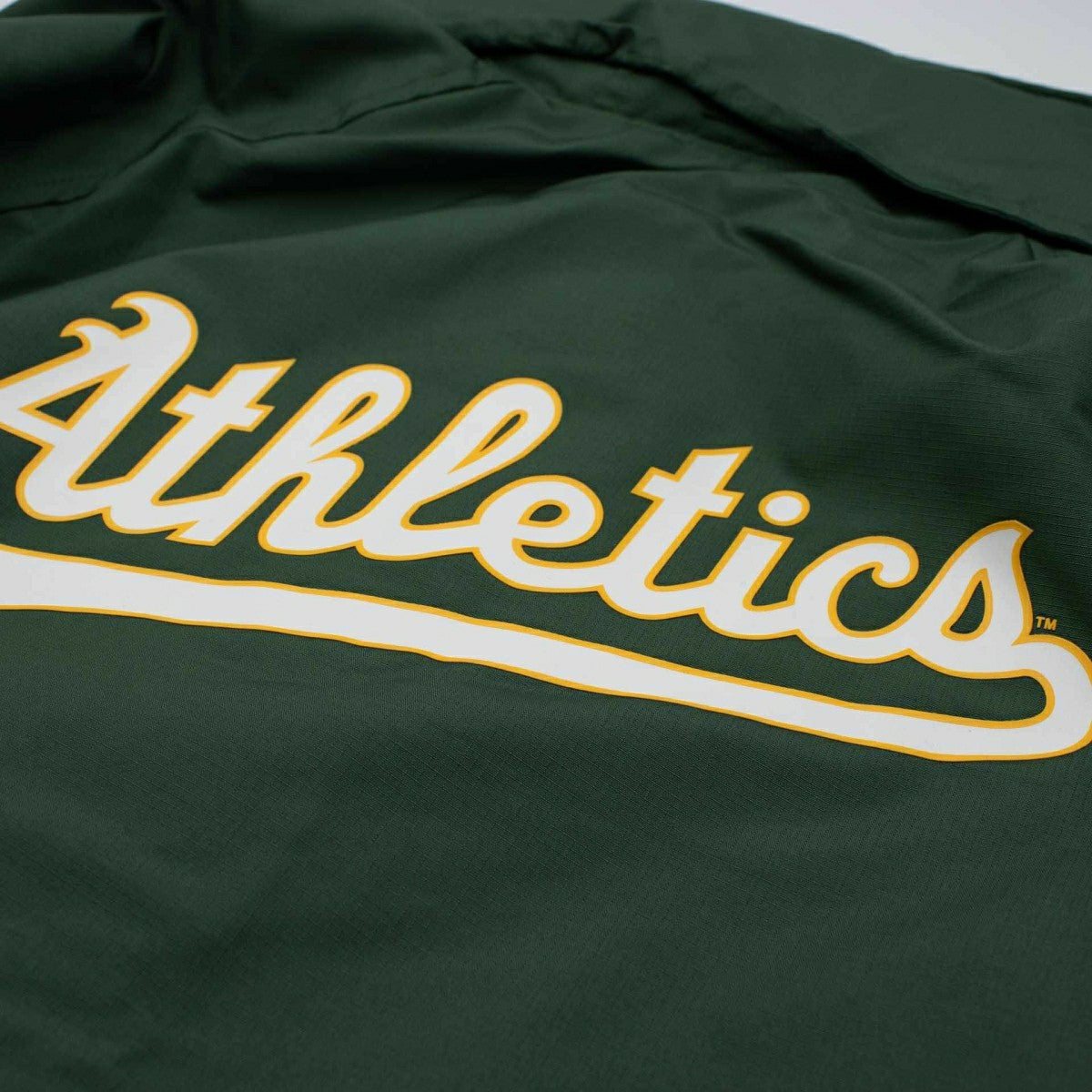 Athletics MLB Quarter Zip Windbreaker Jacket Green Taass sale