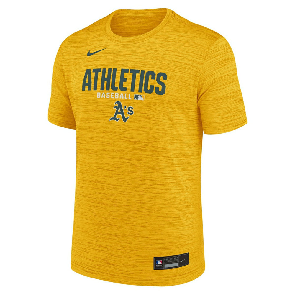 Athletics 2026 MLB Authentic Velocity T-Shirt Yellow Taass US