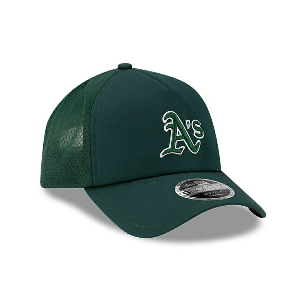 Athletics 2026 MLB Batting Practice 9FORTY APEX Trucker Cap Green Fashion
