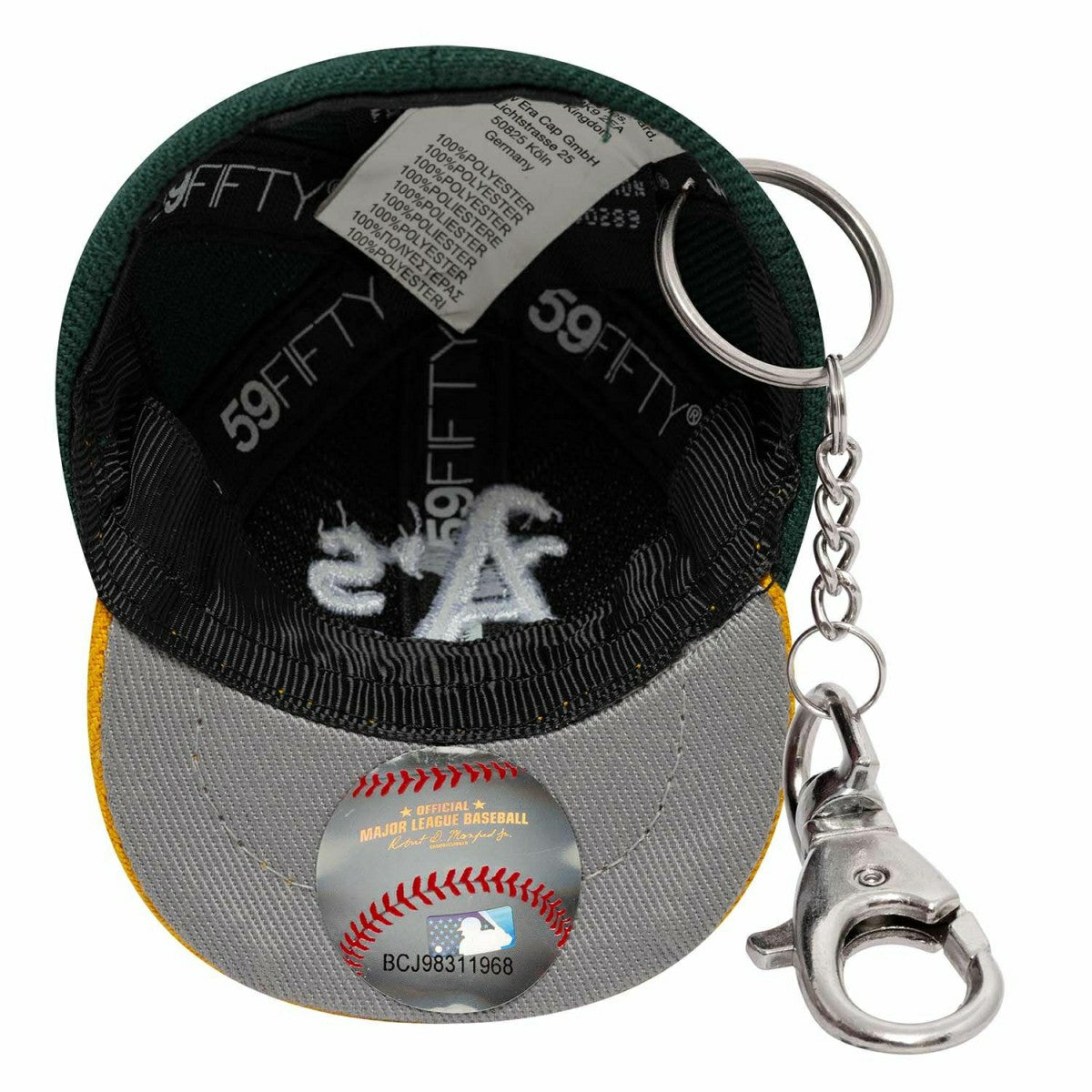 Athletics MLB Mini Cap Mini Cap Key Chain Green Fashion