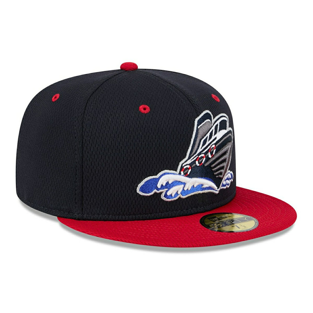 Stockton Ports MiLB Batting Practice Authentic 59FIFTY Fitted Cap Navy Taass sale