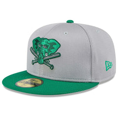 Athletics Colorway 2025 MLB Batting Practice 59FIFTY Fitted Cap Gray Classic
