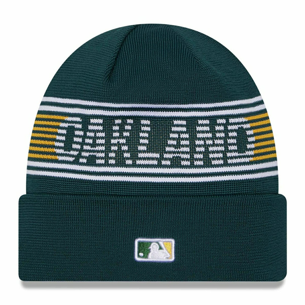 Oakland Athletics Authentic 2024 MLB Clubhouse New Era Beanie Knit Taass for sale
